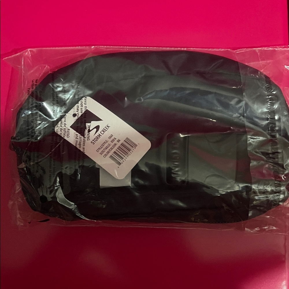 Storm Creek Evian Water Black Nylon Explorer Belt Bag Fanny Pack 1060 NEW - Picture 2 of 5